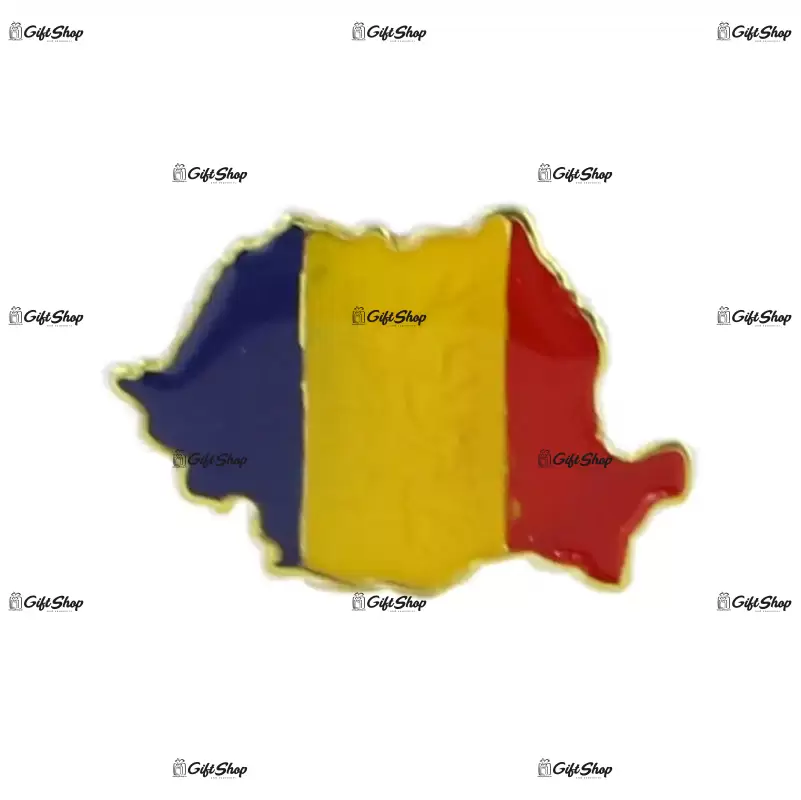 Insigna din metal harta romaniei